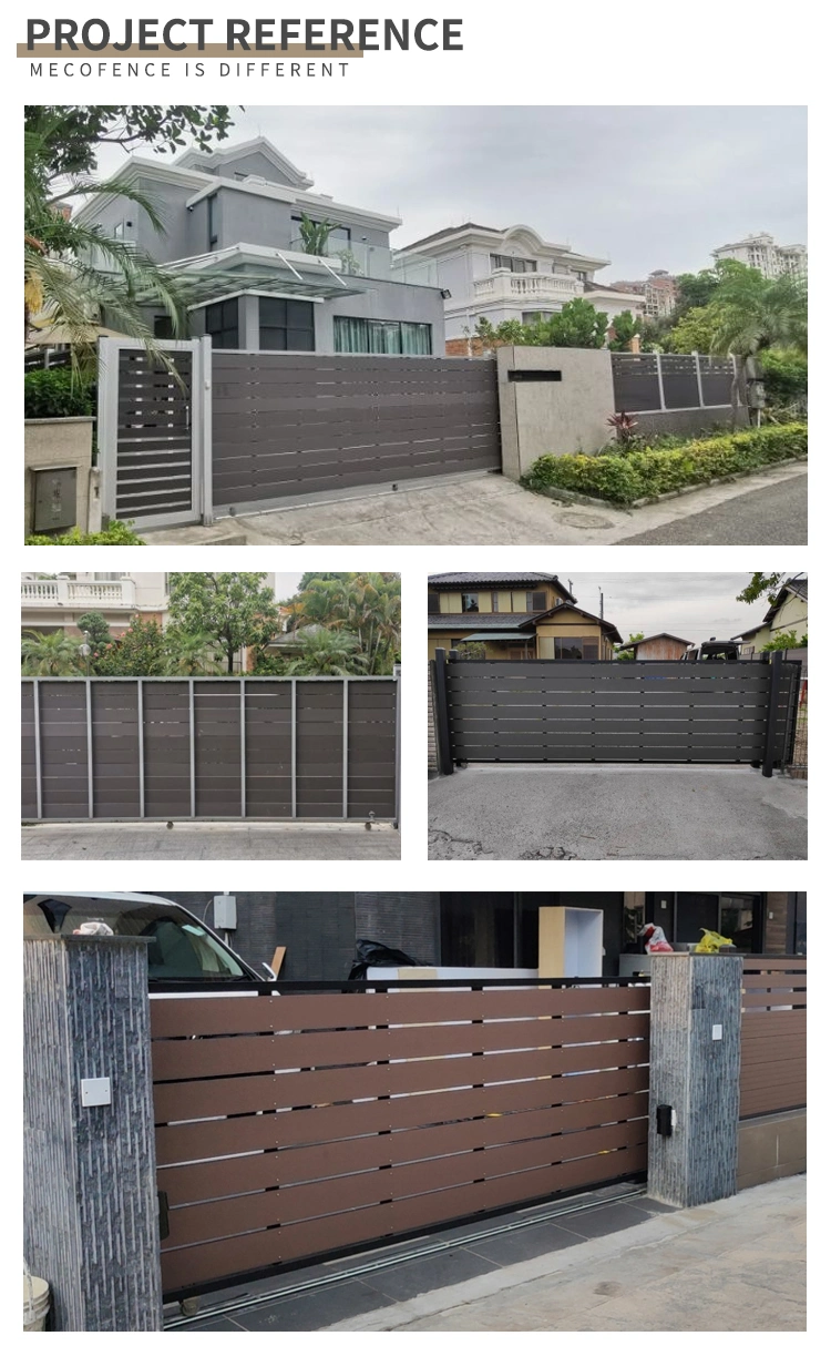 Easy to Install DIY WPC Fence Entrance Electric Sliding Gates