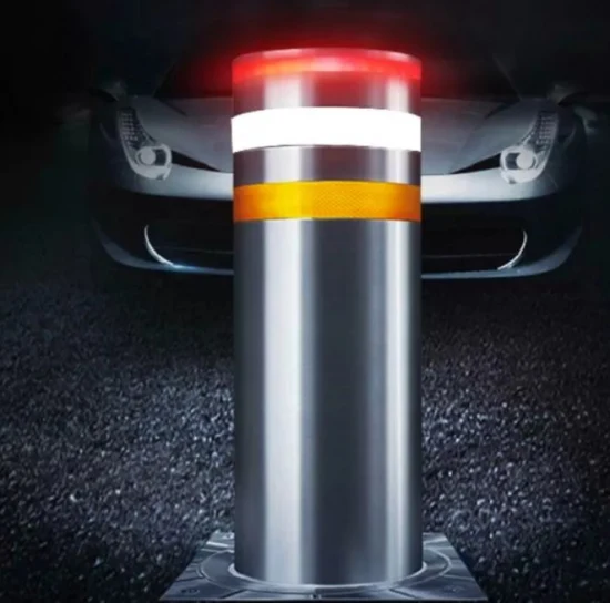 Bloqueador de barreira de elevação de estrada totalmente automático de LED de aço inoxidável hidráulico